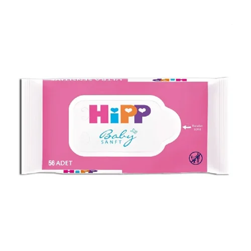 دستمال مرطوب کودک بسته 56 عددی مدل Delicate Care هیپ Hipp