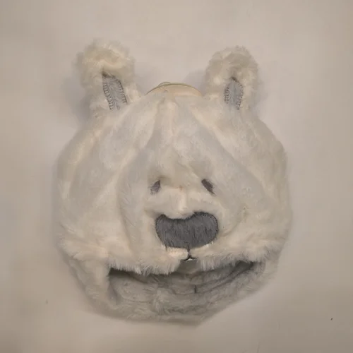 کلاه زمستونی خز چسبی طرح خرس سفید پاپو PAPO