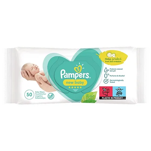 دستمال مرطوب کودک پمپرز ( Pampers ) مدل New Baby بسته 50 عددی