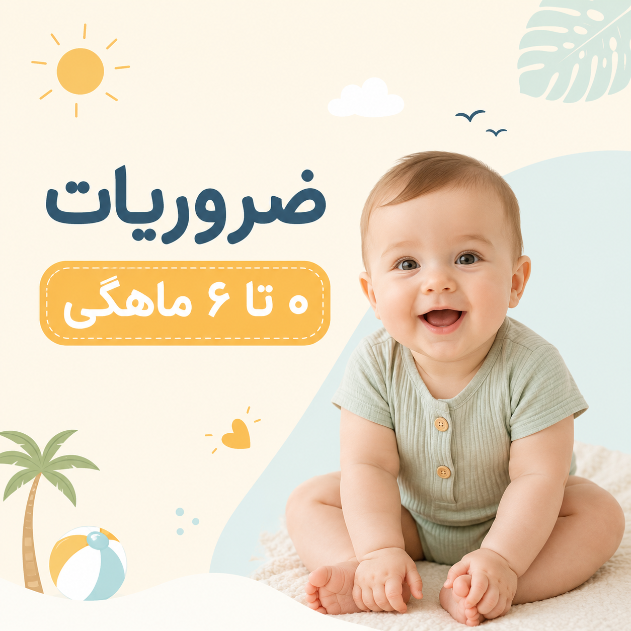 ضروریات نوزاد تا ۶ ماهگی