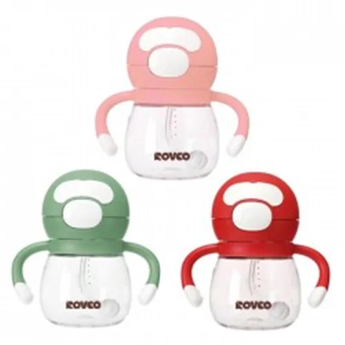 لیوان آبمیوه خوری نی دار 360 درجه ساده رووکو Rovco
