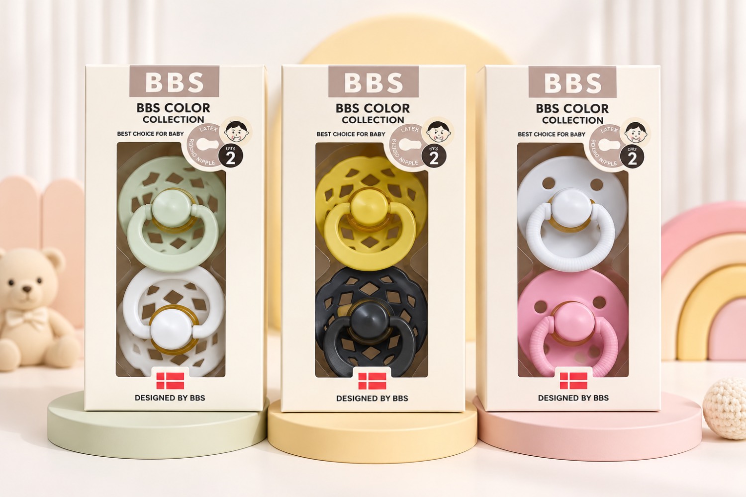 پستانک دوعددی طرح بیبز BBS