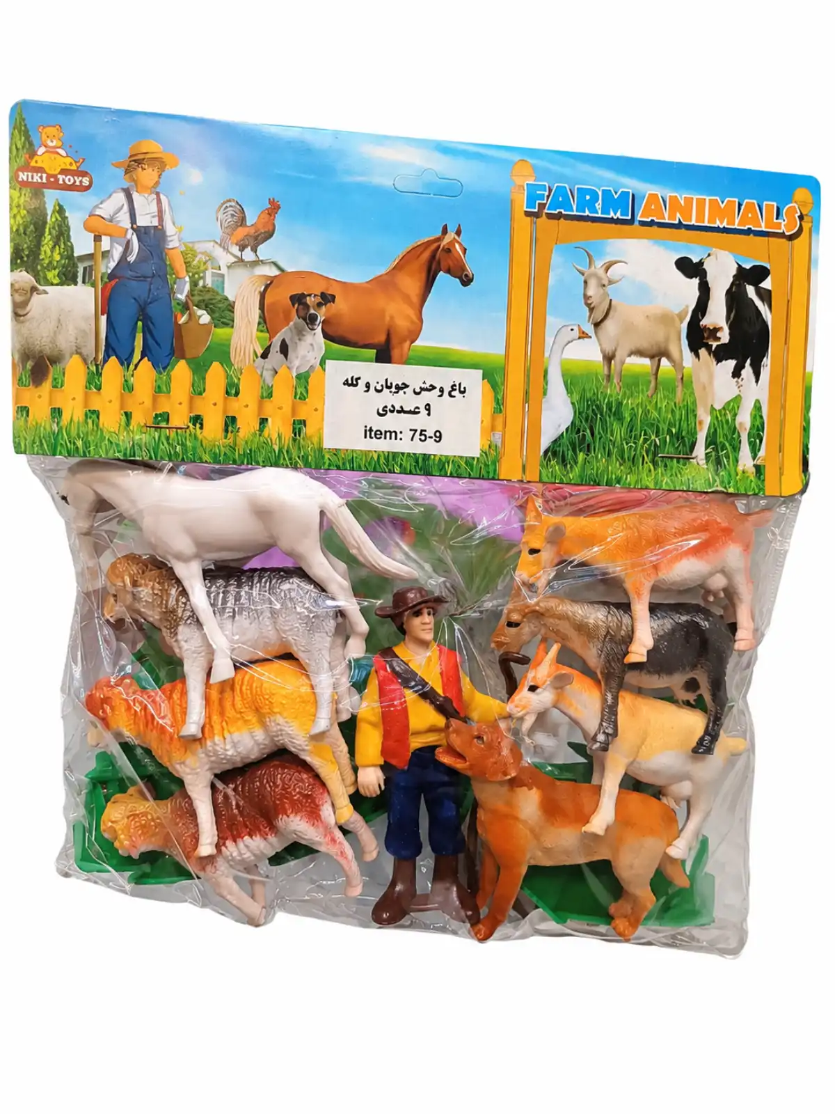 اسباب بازی حیوانات مزرعه ۹ عددی نیکی تویز مدل Farm Animals