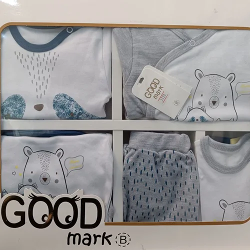 ست 19 تیکه بیمارستانی پسرانه طرح خرس و راکون برند گودمارک GoodMark