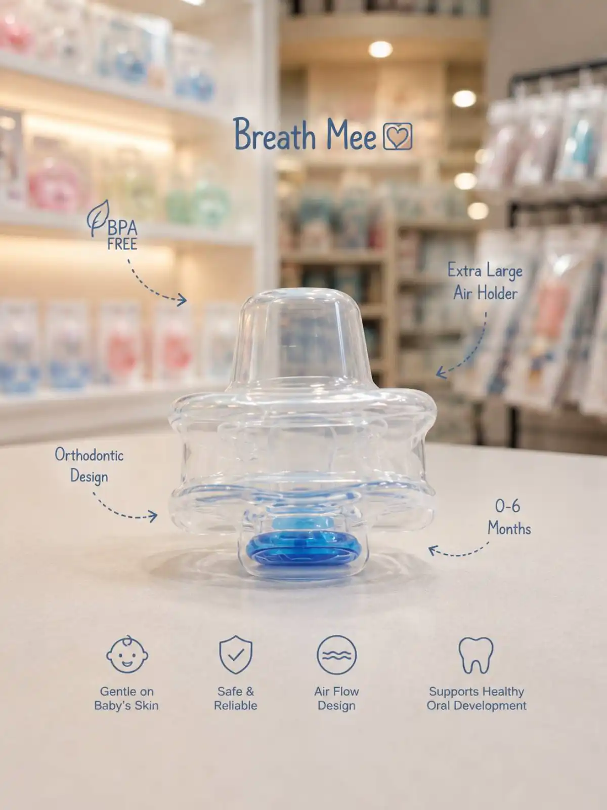 پستانک ارتودنسی Breath Mee | پستانک نوزاد