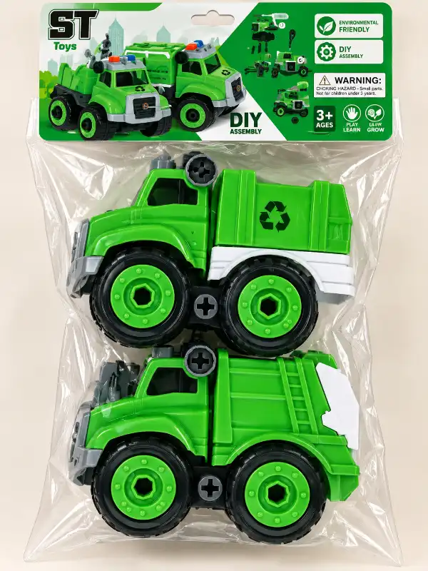 ست ماشین بازیافت مونتاژی Recycling Truck اس‌تی تویز ST Toys