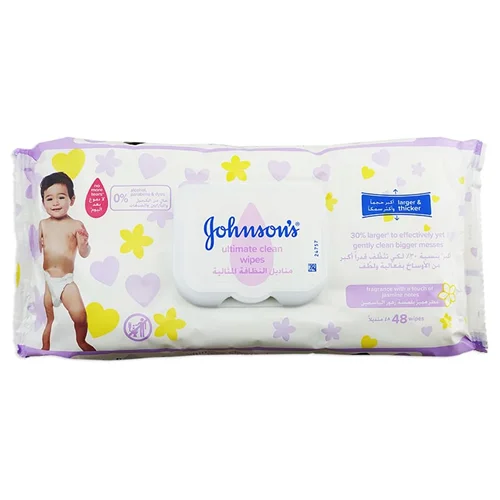دستمال مرطوب درب دار 48 عددی جانسون Johnsons