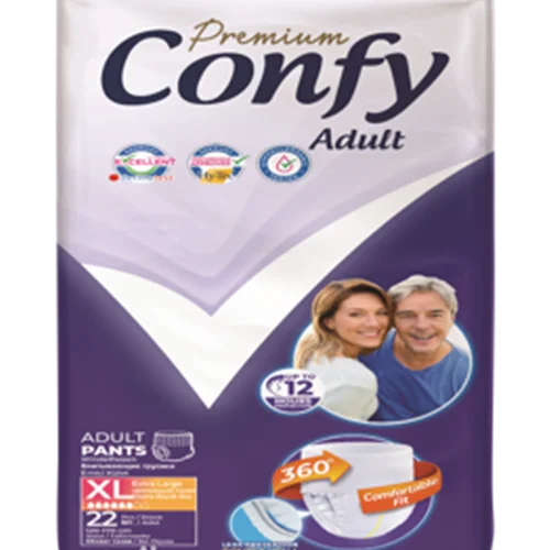 پوشک شورتی بزرگسال کانفی مدل پریمیوم premium سایز xl ایکس لارج بسته 6 عددی کانفی CONFY