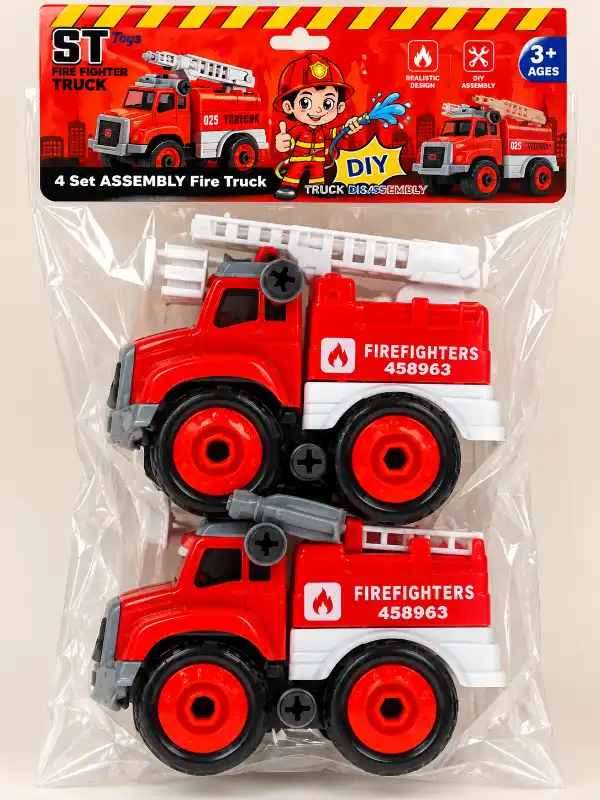 ست ماشین آتش‌نشانی مونتاژی Fire Fighter Truck اس‌تی تویز ST Toys