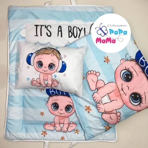 قنداق فرنگی نوزادی مخمل مدل پسر بچه (boy)