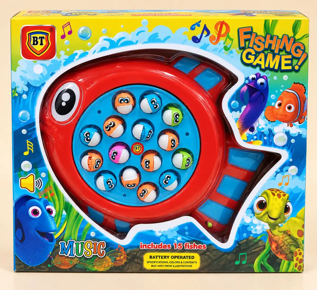 بازی ماهیگیری موزیکال کودک BT مدل Fishing Game با ۱۵ ماهی
