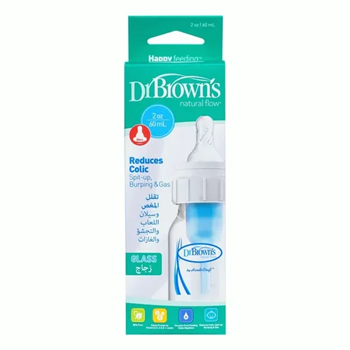 شیشه شیر پیرکس 60 میل باریک دکتر براونز Dr Browns