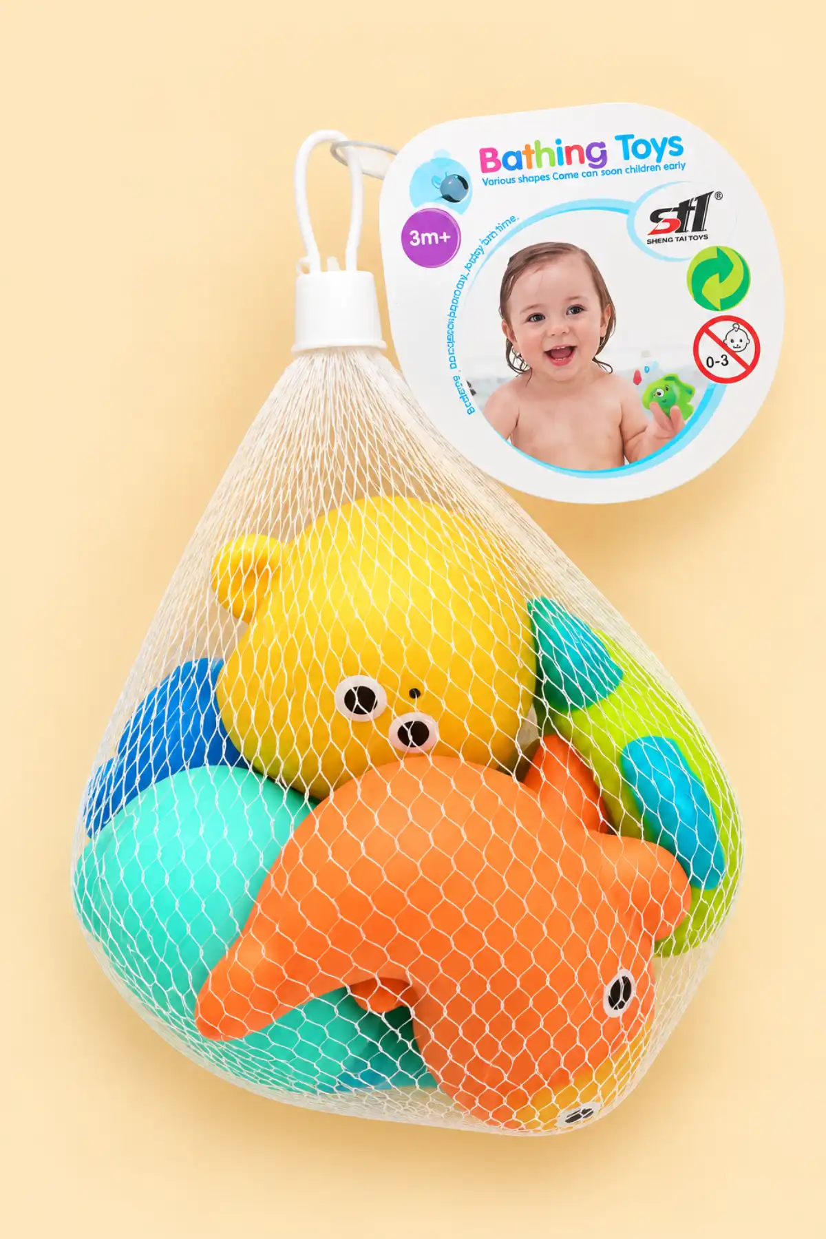 اسباب بازی حمام نوزاد طرح حیوانات رنگی | Sheng Tai Toys