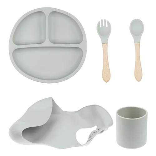 سرویس غذا خوری 5 تیکه سیلیکونی Silicone Plate