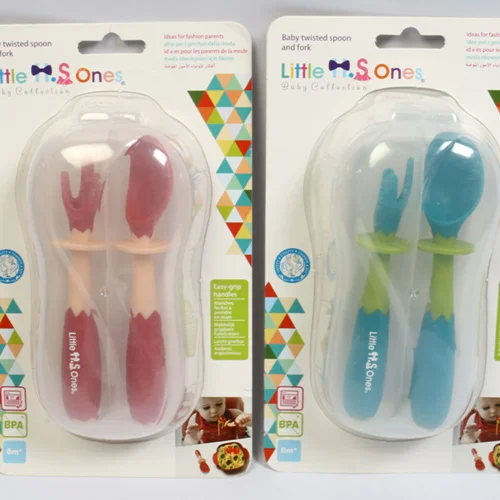 قاشق و چنگال چرخشی قاب دار لیتل وانز little ones
