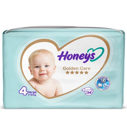 پوشک بچه سایز 4 بسته 34 عددی هانیز Honeys