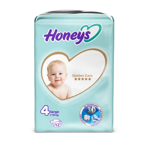 پوشک بچه سایز 4 بسته 12 عددی هانیز Honeys