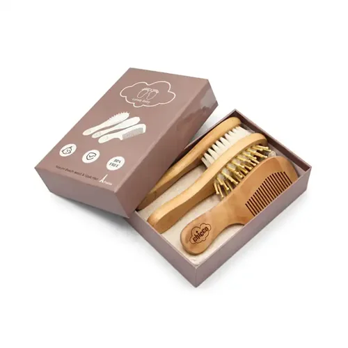 ست شانه و برس چوبی لاولی بیبی Lovely Baby